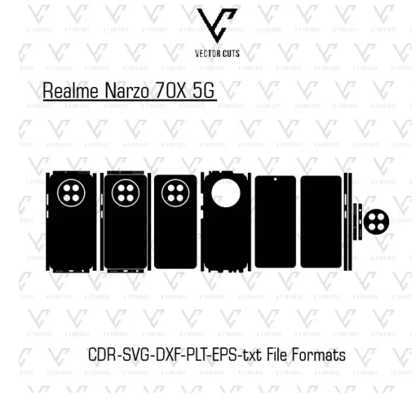 Realme Narzo 70X 5G Mobile Skin Template