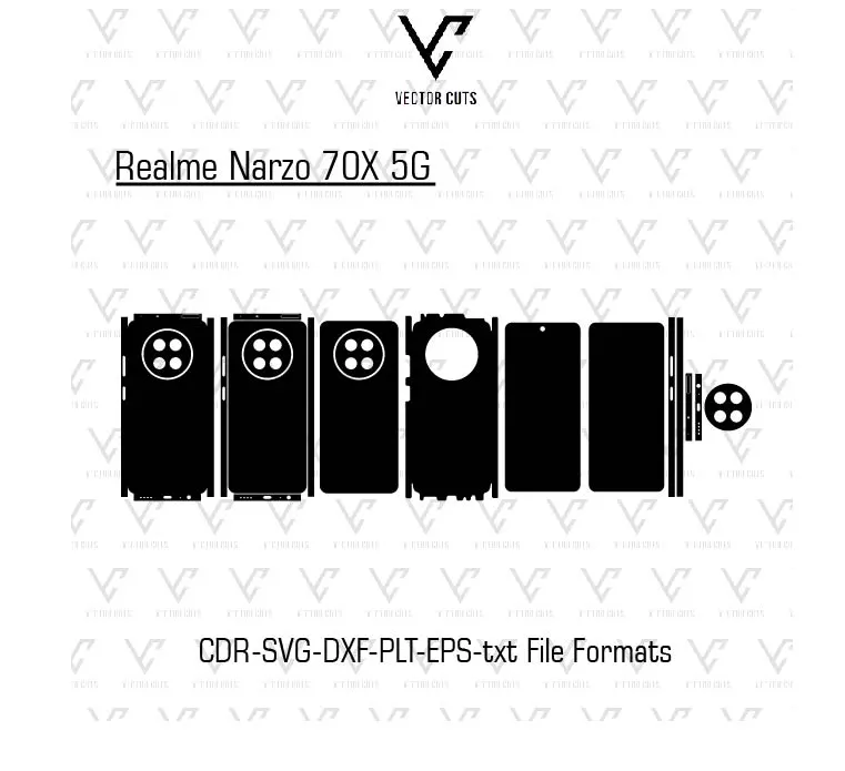 Realme Narzo 70X 5G Mobile Skin Template