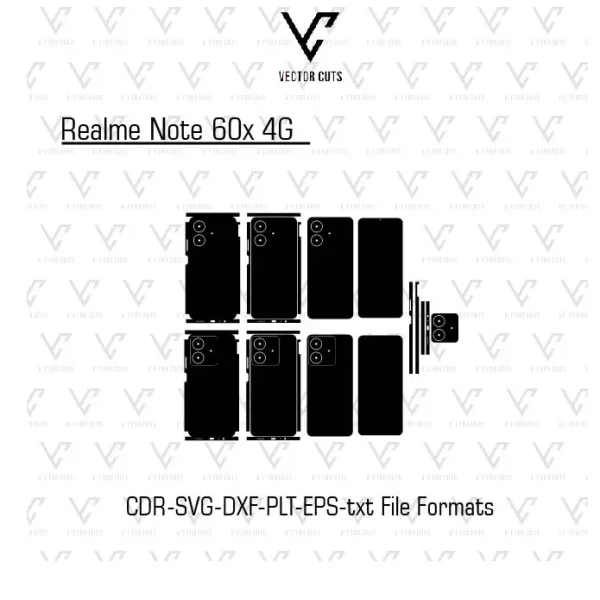Realme Note 60x 4G Mobile Skin Template
