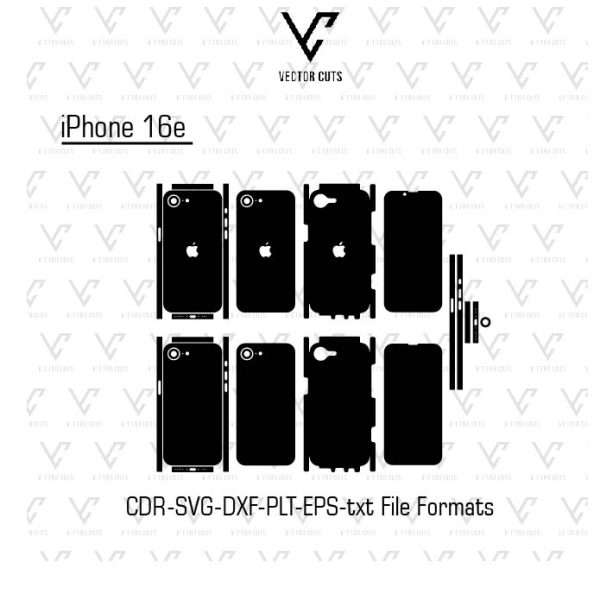 iPhone 16e mobile skin template