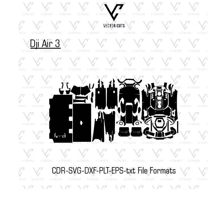 DJI Air 3 Drone Vinyl Skin Template