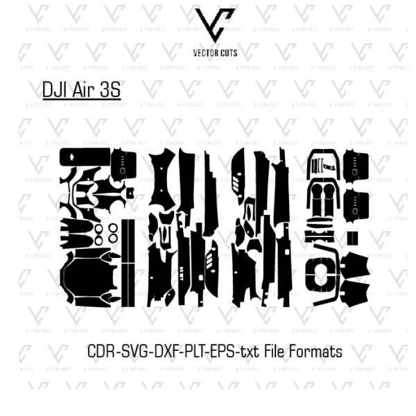 DJI Air 3S Drone Vinyl Skin Template