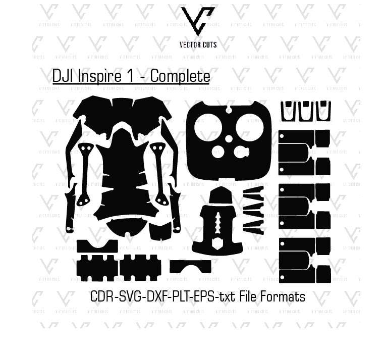 DJI Inspire 1 - Complete Drone Vinyl Skin Template