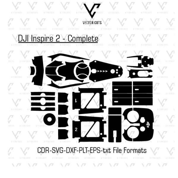 DJI Inspire 2 - Complete Drone Vinyl Skin Template