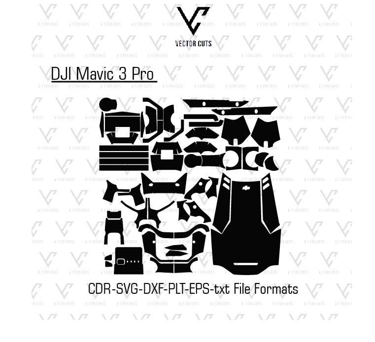 DJI Mavic 3 Pro Drone Vinyl Skin Template
