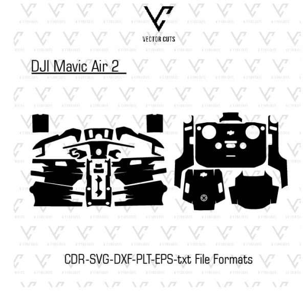 DJI Mavic Air 2 Drone Vinyl Skin Template