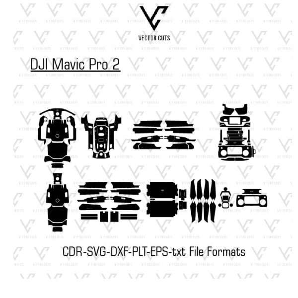DJI Mavic Pro 2 Drone Vinyl Skin Template