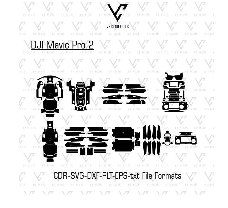 DJI Mavic Pro 2 Drone Vinyl Skin Template