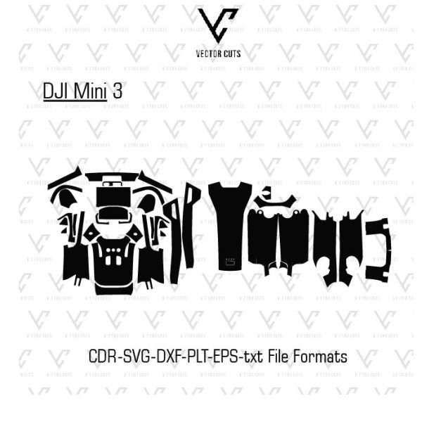 DJI Mini 3 Drone Vinyl Skin Template