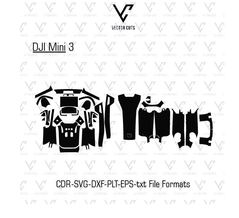 DJI Mini 3 Drone Vinyl Skin Template