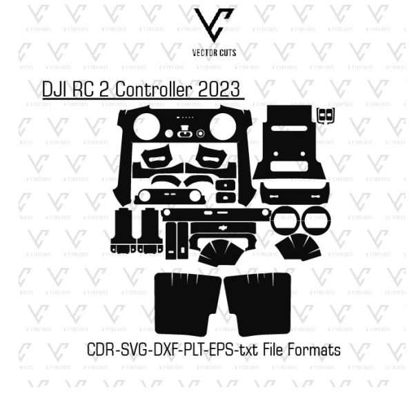DJI RC 2 Controller 2023 Drone Vinyl Skin Template