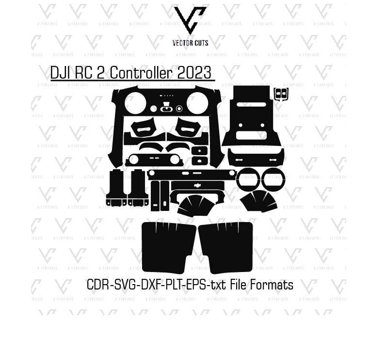 DJI RC 2 Controller 2023 Drone Vinyl Skin Template