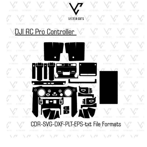 DJI RC Pro Controller Vinyl Skin Template