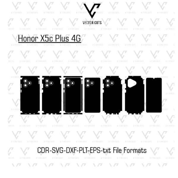 Honor X5c Plus 4G Mobile Skin Template