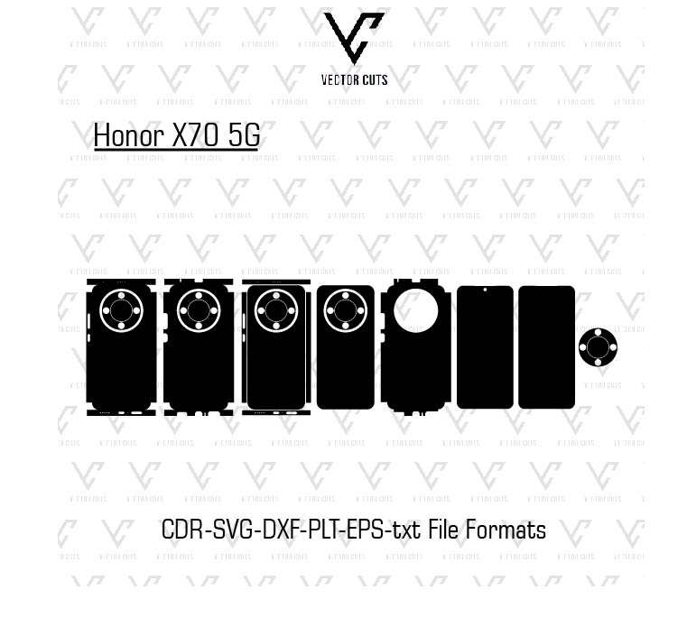 Honor X70 5G Mobile Skin Template