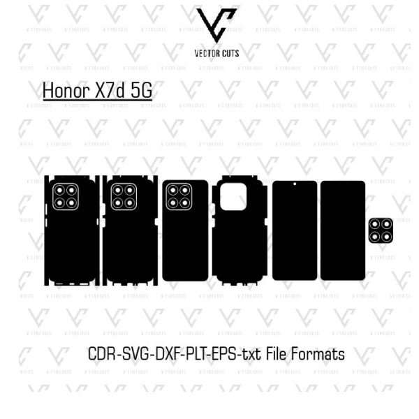 Honor X7d 5G Mobile Skin Template