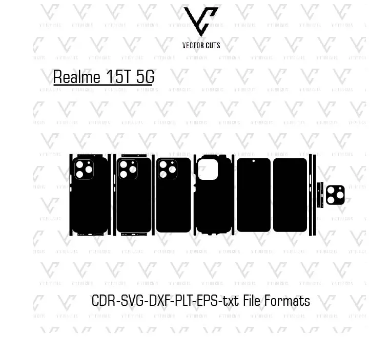 Realme 15T 5G Mobile Skin Template