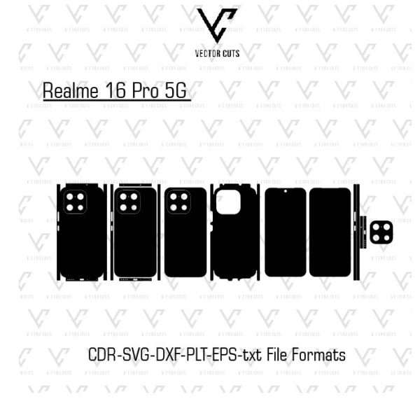 Realme 16 Pro 5G Mobile Skin Template