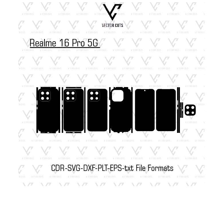 Realme 16 Pro 5G Mobile Skin Template