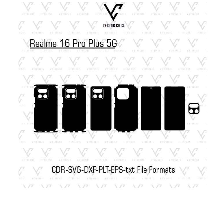 Realme 16 Pro Plus 5G Mobile Skin Template