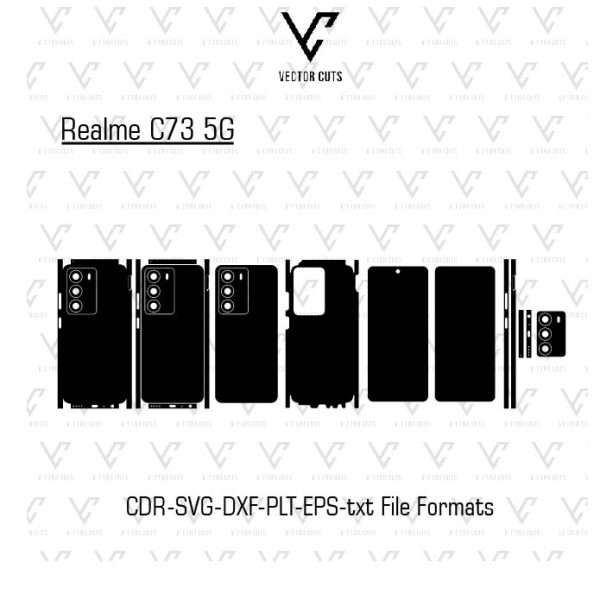 Realme C73 5G Mobile Skin Template