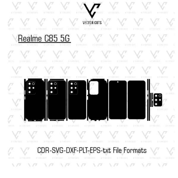 Realme C85 5G Mobile Skin Template