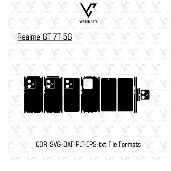 Realme GT 7T 5G Mobile Skin Template