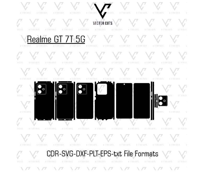 Realme GT 7T 5G Mobile Skin Template