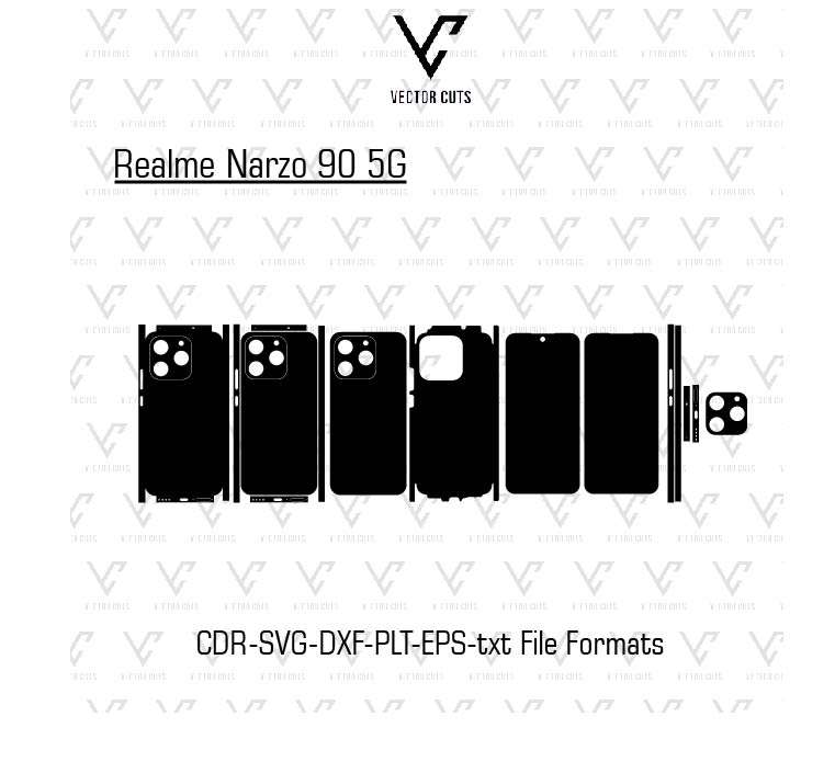 Realme Narzo 90 5G Mobile Skin Template