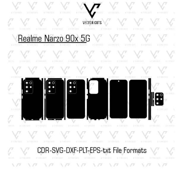 Realme Narzo 90x 5G Mobile Skin Template