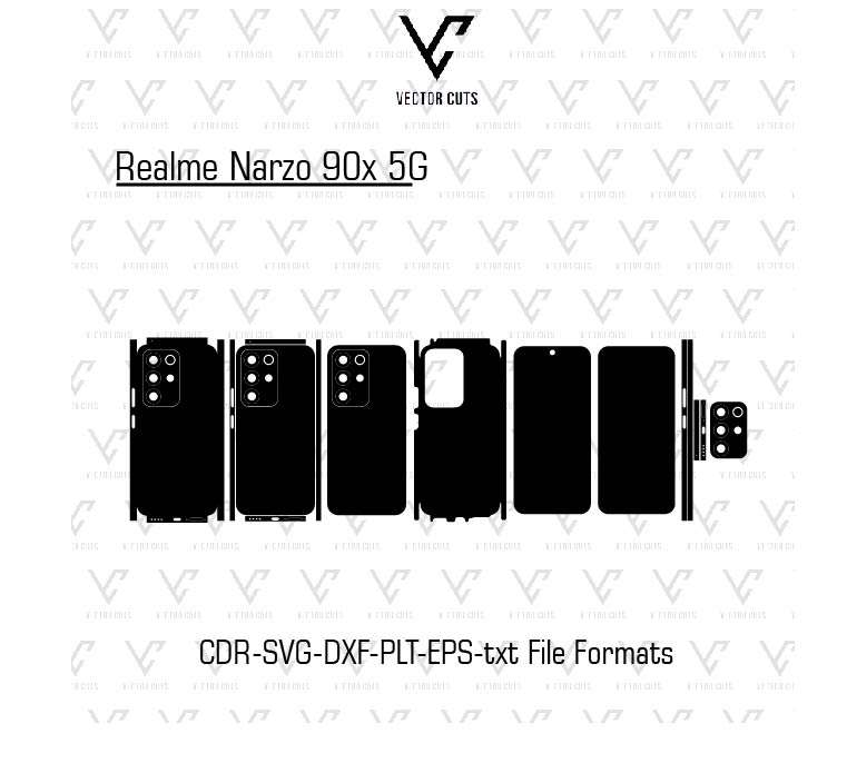 Realme Narzo 90x 5G Mobile Skin Template