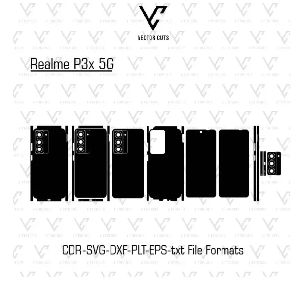 Realme P3x 5G Mobile Skin Template
