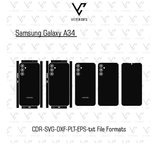 Samsung Galaxy A34 Mobile Skin Template