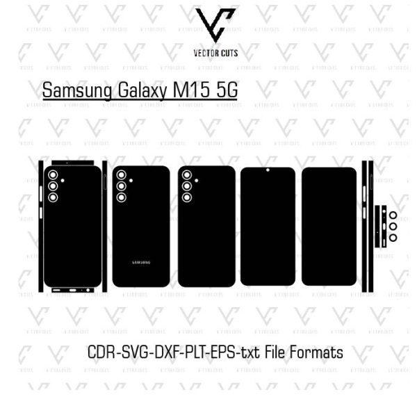 Samsung Galaxy M15 5G Mobile Skin Template