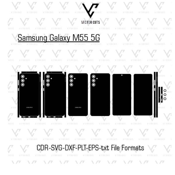 Samsung Galaxy M55 5G Mobile Skin Template