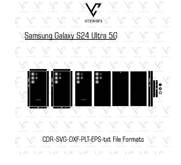 Samsung Galaxy S24 Ultra 5G Mobile Skin Template