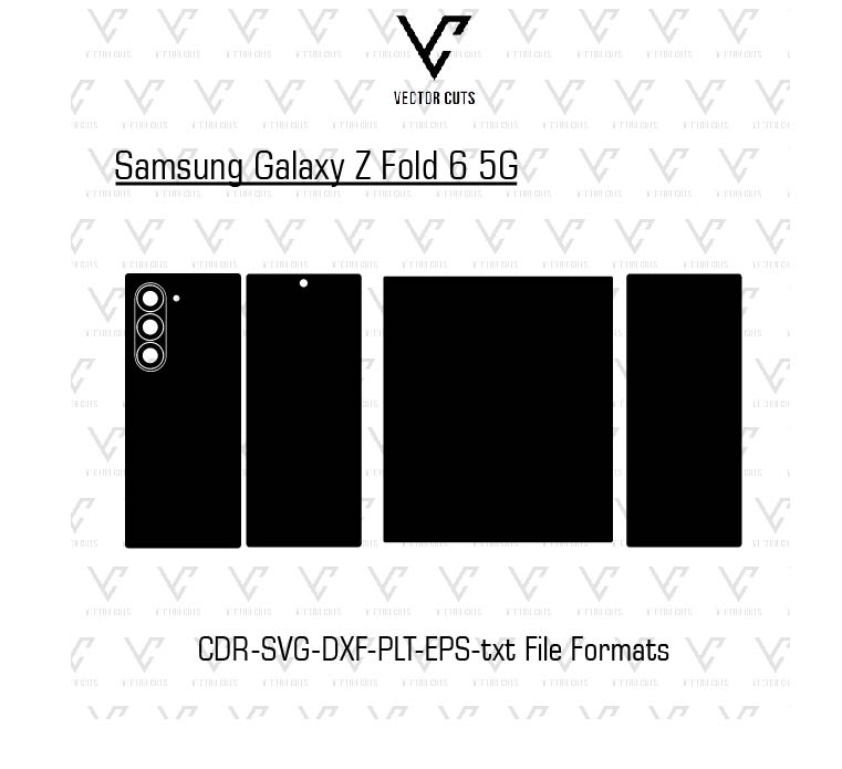 Samsung Galaxy Z Fold 6 5G Mobile Skin Template