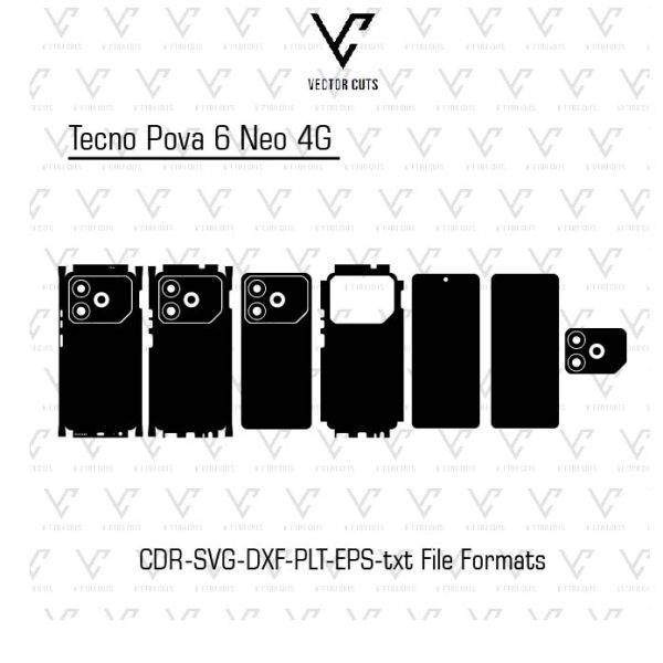 Tecno Pova 6 Neo 4G Mobile Skin Template