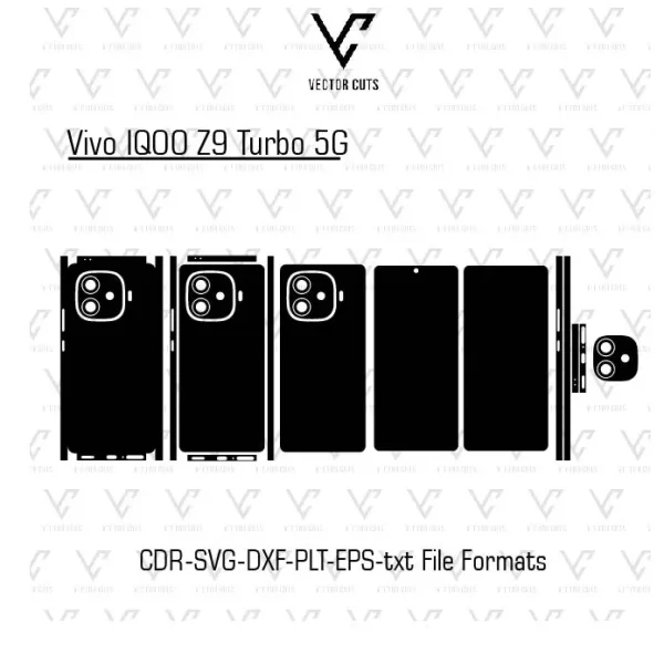 Vivo IQOO Z9 Turbo 5G Mobile Skin Template