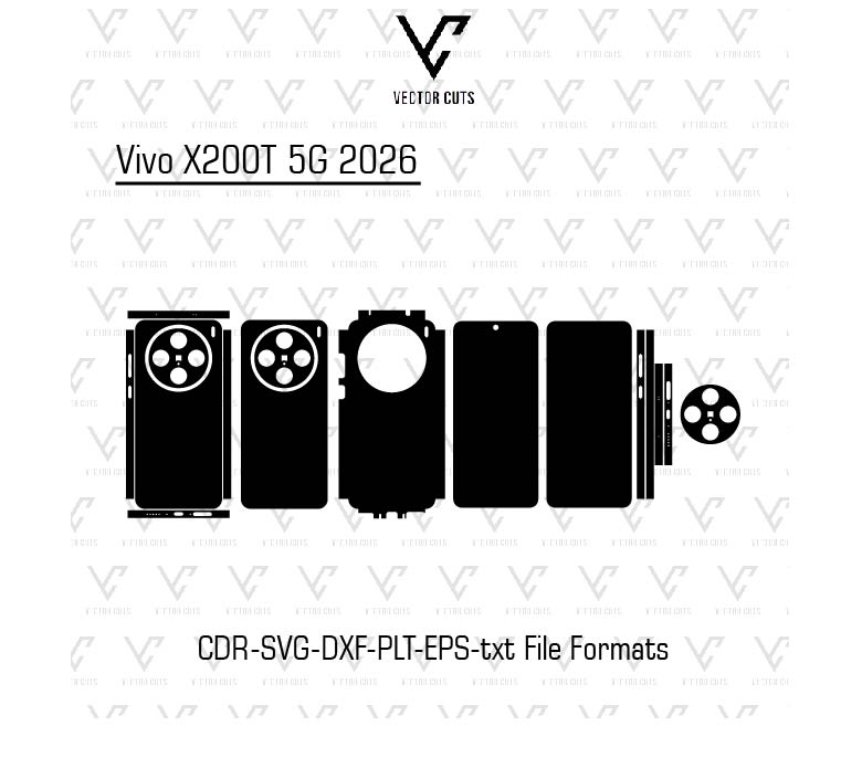 Vivo X200T 5G 2026 Mobile Skin Template