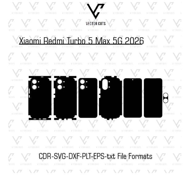 Xiaomi Redmi Turbo 5 Max 5G 2026 Mobile Skin Template