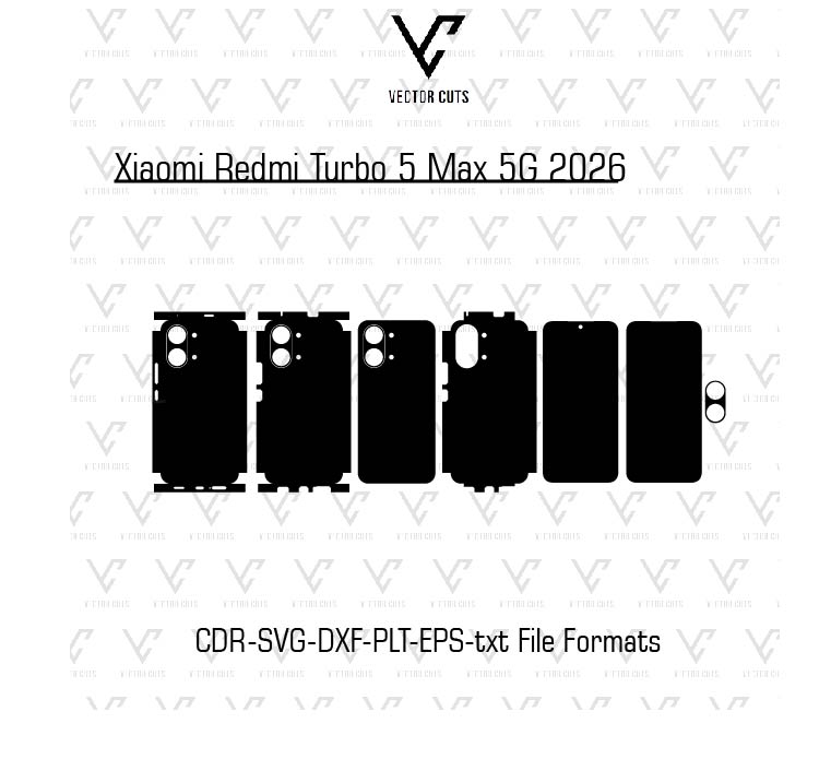Xiaomi Redmi Turbo 5 Max 5G 2026 Mobile Skin Template