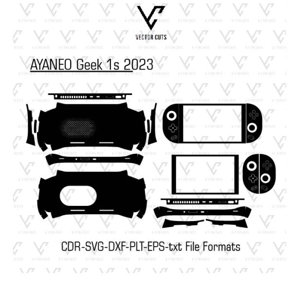 AYANEO Geek 1s 2023 Vinyl Skin Template Vector