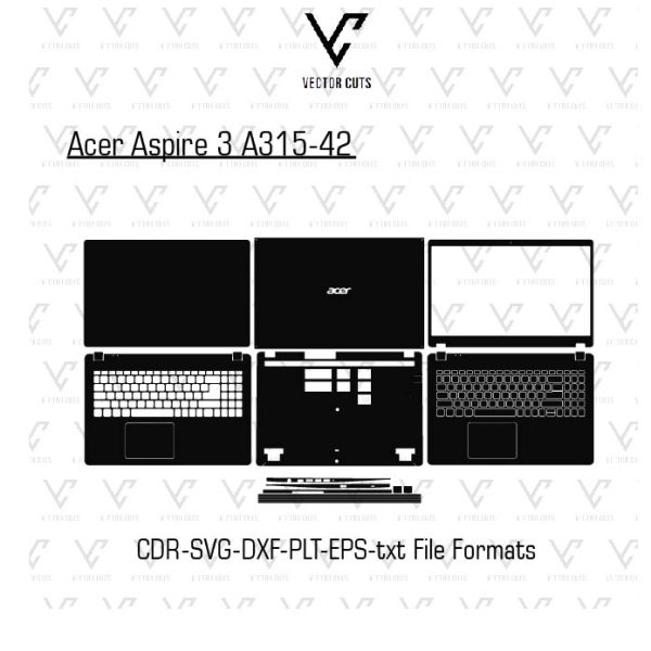 Acer Aspire 3 A315-42 laptop skin template vector file