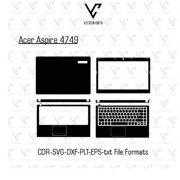 Acer Aspire 4749 laptop skin template vector file