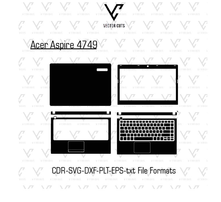 Acer Aspire 4749 laptop skin template vector file