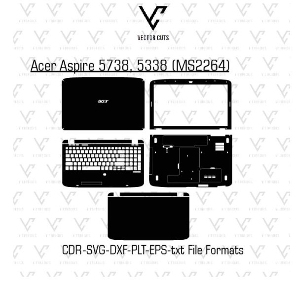 Acer Aspire 5738, 5338 (MS2264) laptop skin template vector file