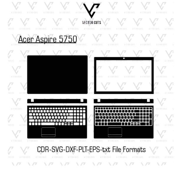 Acer Aspire 5750 laptop skin template vector file