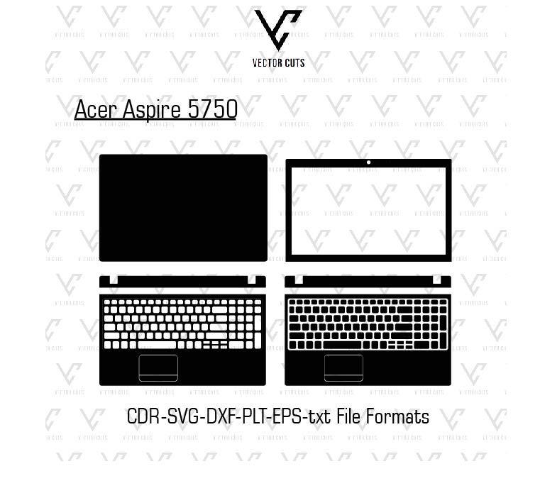 Acer Aspire 5750 laptop skin template vector file