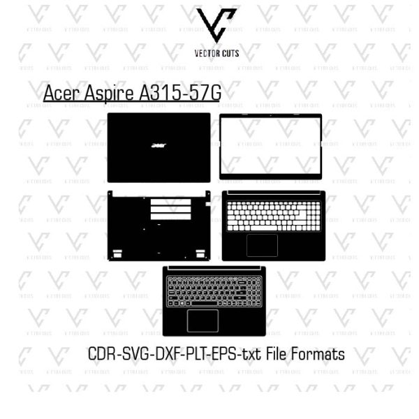 Acer Aspire A315-57G laptop skin template vector file